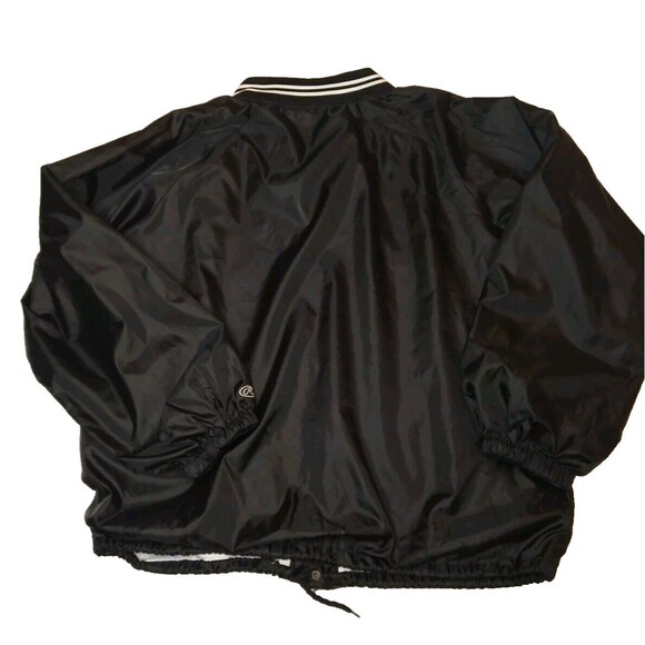 Rawlings Baseball Jacket XL Black Snap Button Lightweight Vintage - Picture 10 of 14